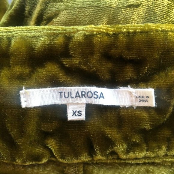 Tularosa Ruth Pants Velvet Moss Green Revolve XS - Picture 4 of 7